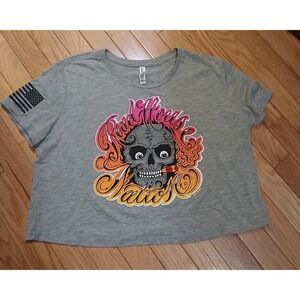 Orange County Choppers Gray Crop Top Womens Size Large